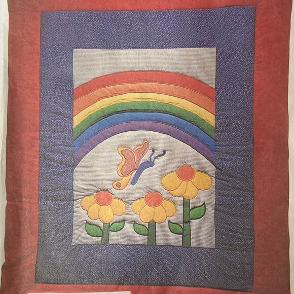 McCalls 7812 Rainbow Butterfly Quilt Pattern Twin Rainbow Floral Butterfly - Picture 1 of 5